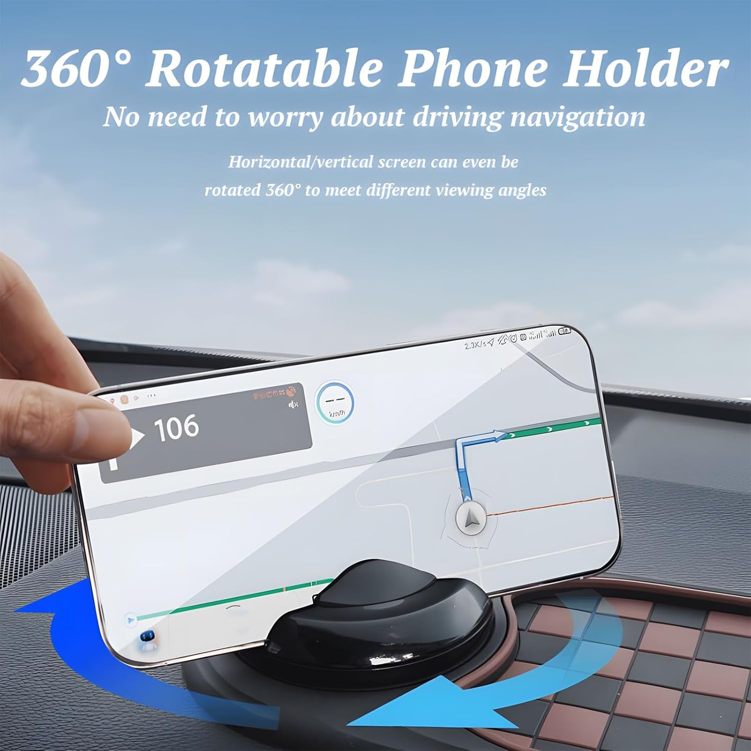 The Ultimate Dashboard Slip-N-Slide: Keep Your Stuff from Going on a Joyride with this Sticky Pad of Wonders (Brown & Silver - Now with Extra Spinning Action!)